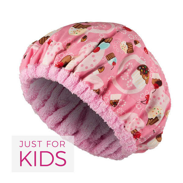 BONNET CHAUFFANT ENFANT - THERMAL HAIR CARE - CUPCAKES LITTLE HOT HEAD