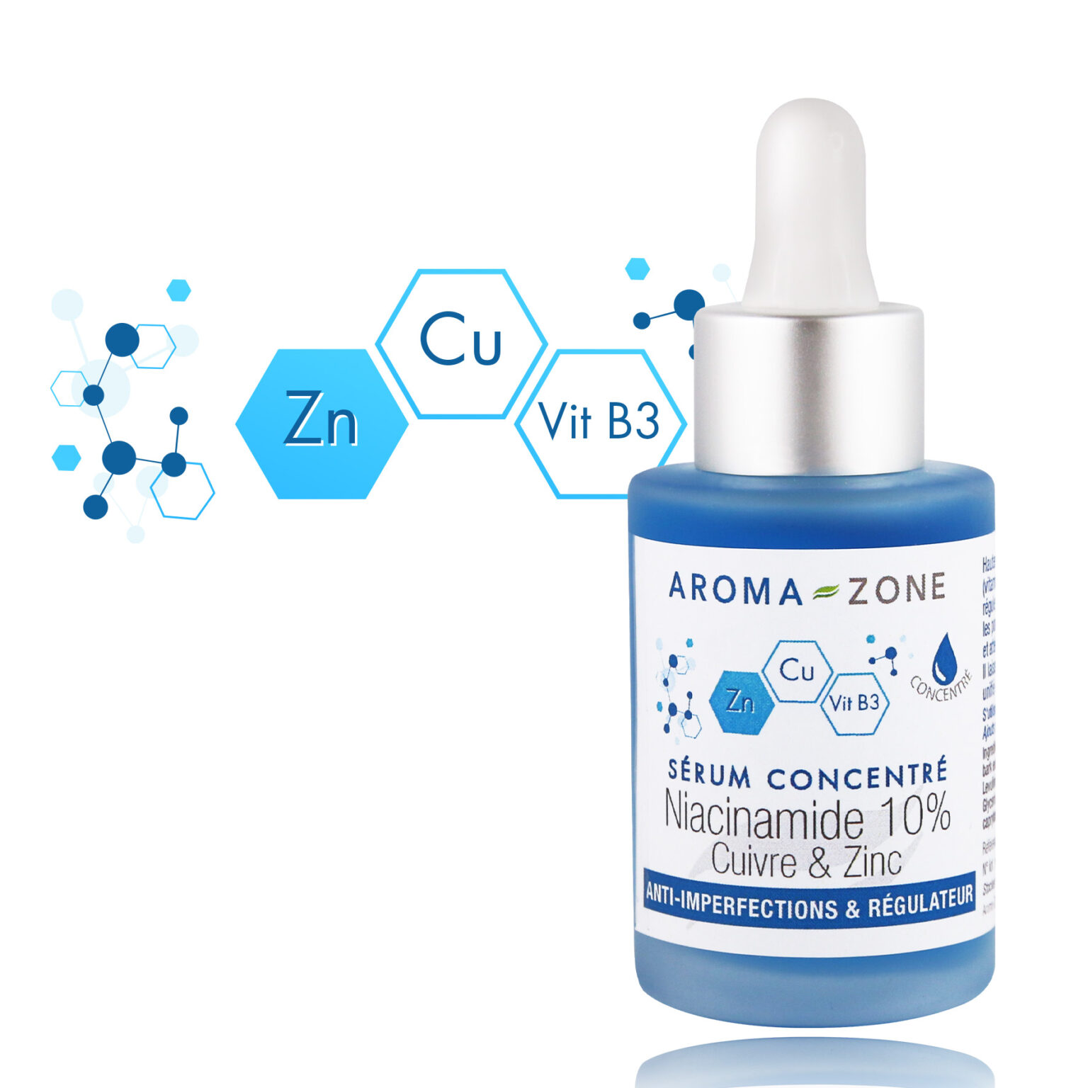 AROMA ZONE SÉRUM VISAGE CONCENTRÉ NIACINAMIDE 10, CUIVRE & ZINC