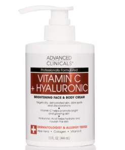 ADVANCED CLINICALS - VITAMIN C + HYALURONIC BRIGHTENING FACE & BODY CREAM - CRÈME ÉCLAIRCISSANTE CORPS & MAINS A LA VITAMINE C + HYALURONIQUE